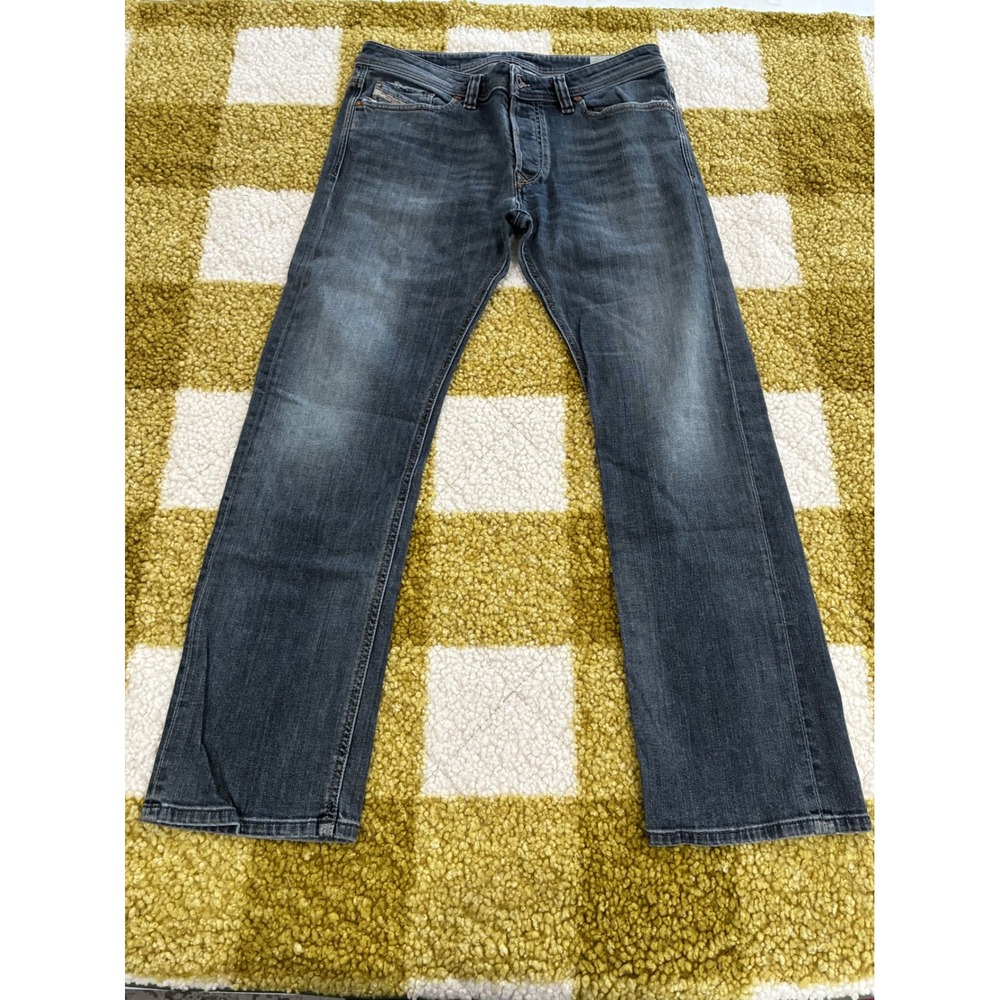 Diesel Viker Regular Straight Leg Jeans Mens 34x30 Dark Wash Stretch 0885K